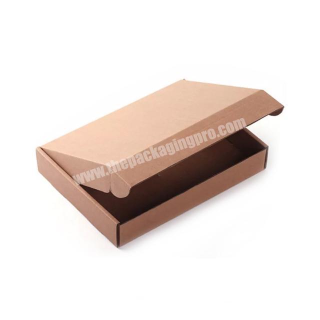 Custom logo printing folding brown corrugated paper packaging shipping mailer box