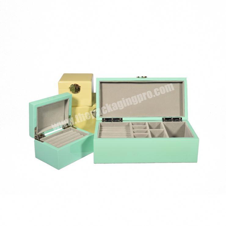 Custom Glass Wooden Bright Jewelry Storage Box For Gift