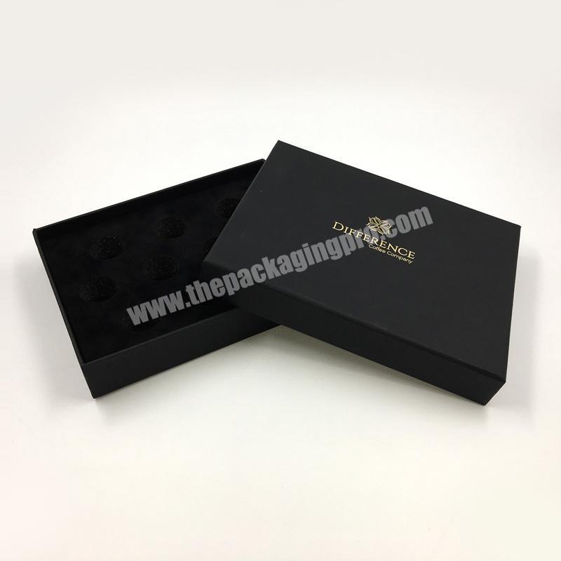 2020 Luxury Custom Gold Foil Mail Black Packaging Box