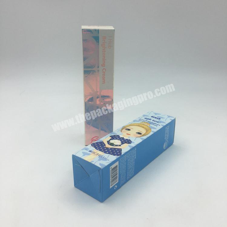 Long Cheap Custom Logo Holographic Cosmrtic Paper Packaging Box For Skin Care