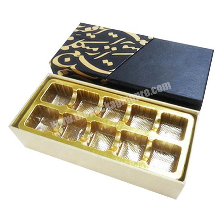 Custom design fancy high quality rigid chocolate macarons candy cake packing gift drawer paper box wholesale