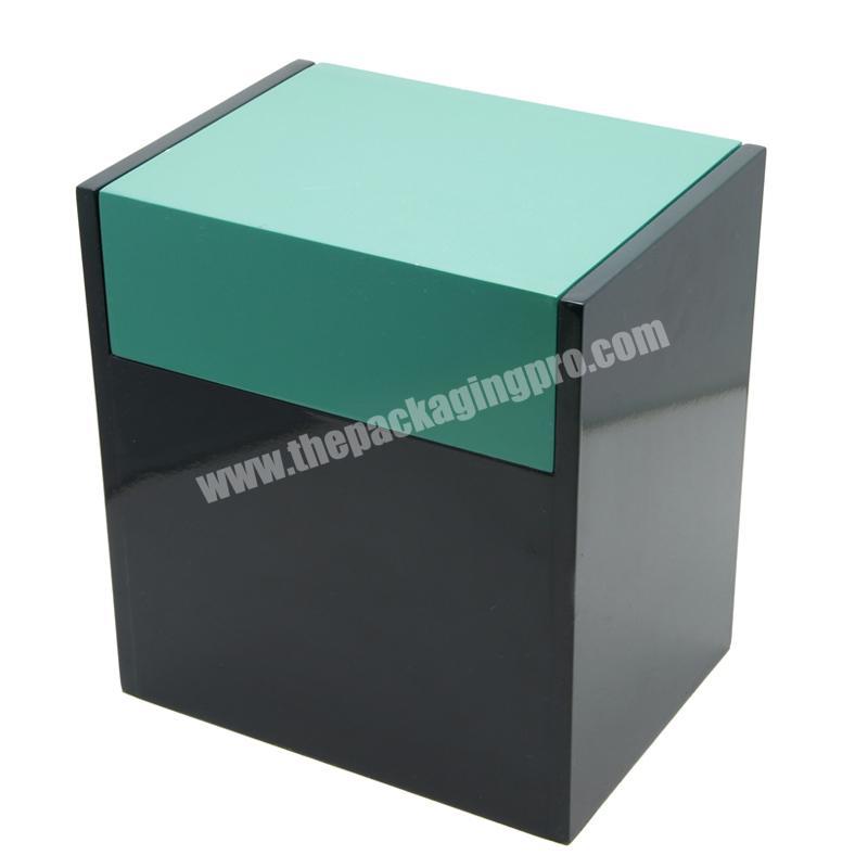 Luxury Green Fancy Shape Wooden Jewelry Cosmetic Box For Gift
