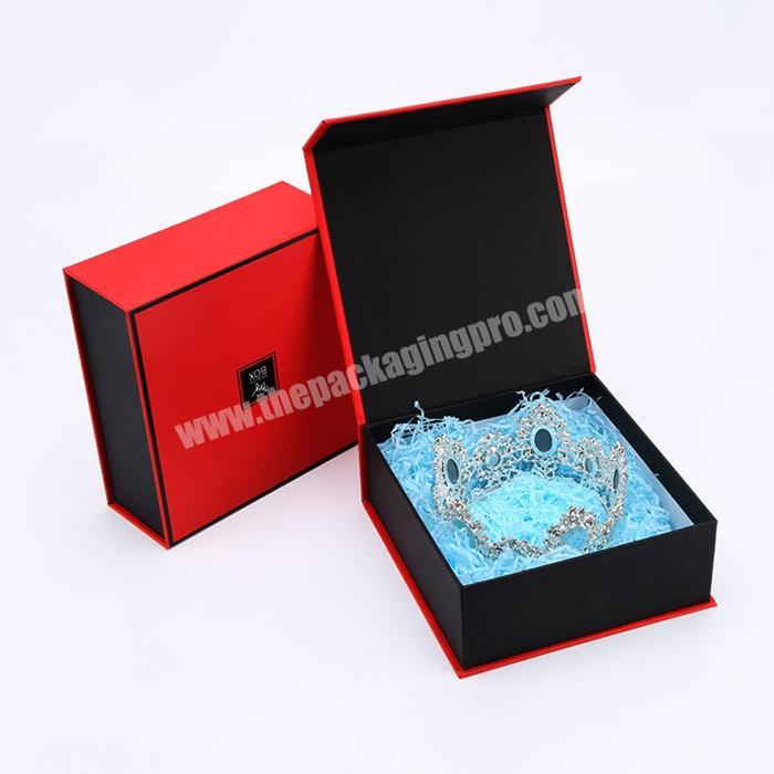 High Quality Necklace Paperboard Magnetic Closure Box Jewelry Colored Gift Packaging with Customized Logo
