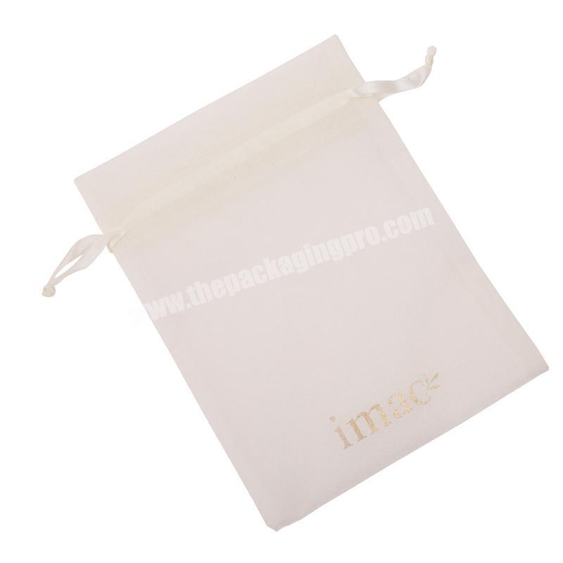 Luxury drawstring velvet dust packaging bag with logo