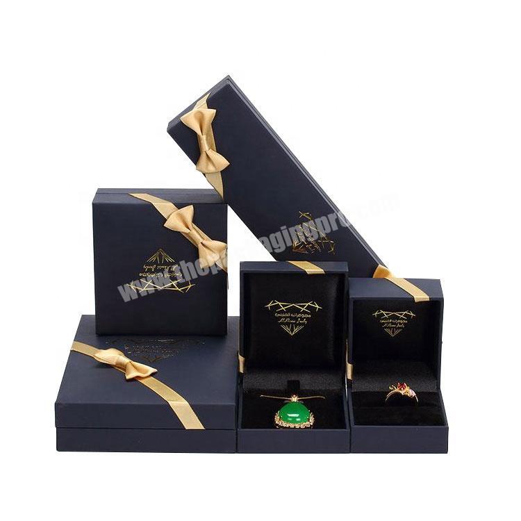 cajitas para joyas delicate logo on boxes jewelry recycable' small costume' made paper jewellery box with bowknot