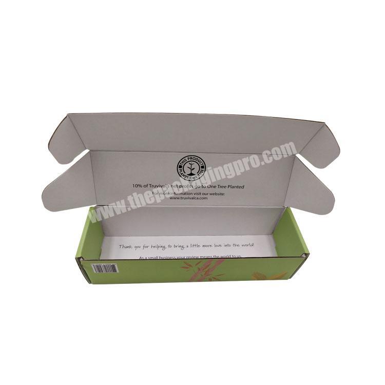 Eco friendly small packaging boxes paper E flute corrugated mailer box for tableware spoon knife fork chopsticks