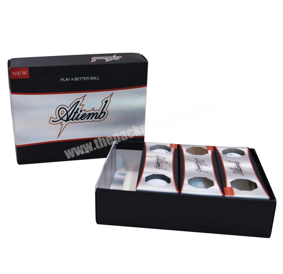 Custom corrugated cardboard fancy golf ball sleeve box packaging box