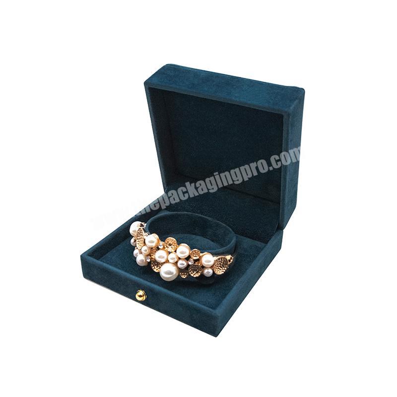 Velvet cover bangle plastic custom logo jewelry gift packaging box