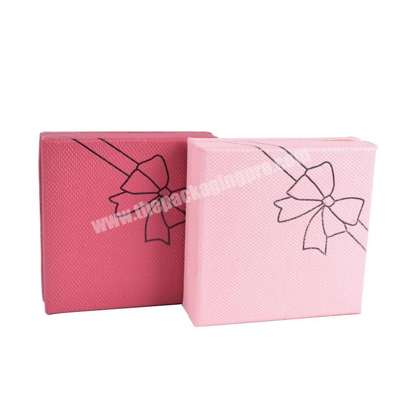 Cheap pink paperboard  gift bracelet jewelry boxes