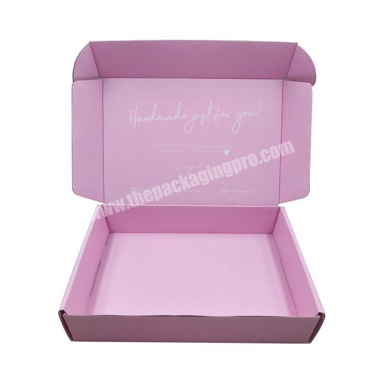 OEM underwear swimwear packaging box pink hard cardboard paper boxes for clothing
