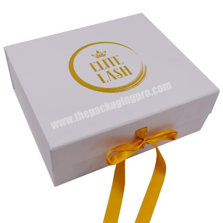 Custom cardboard gold foiling gift box packaging magnetic boxes
