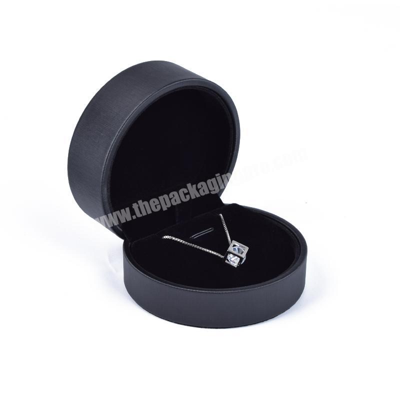 Customized Logo Factory Supplier Necklace Black Leather Jewellery Box