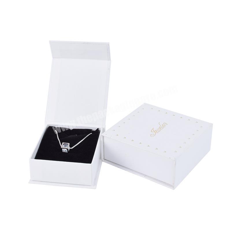 White cardboard custom packaging jewellery with logo