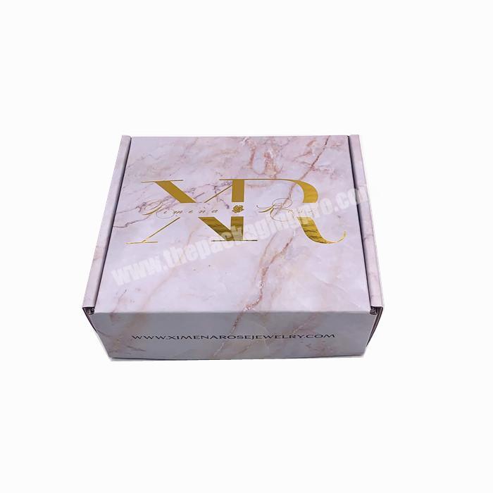 Eco Friendly Marble Food Clothing Packaging Boxes High Quality Custom Printed Corrugated Cardboard Box for Apparel Shoes Snack