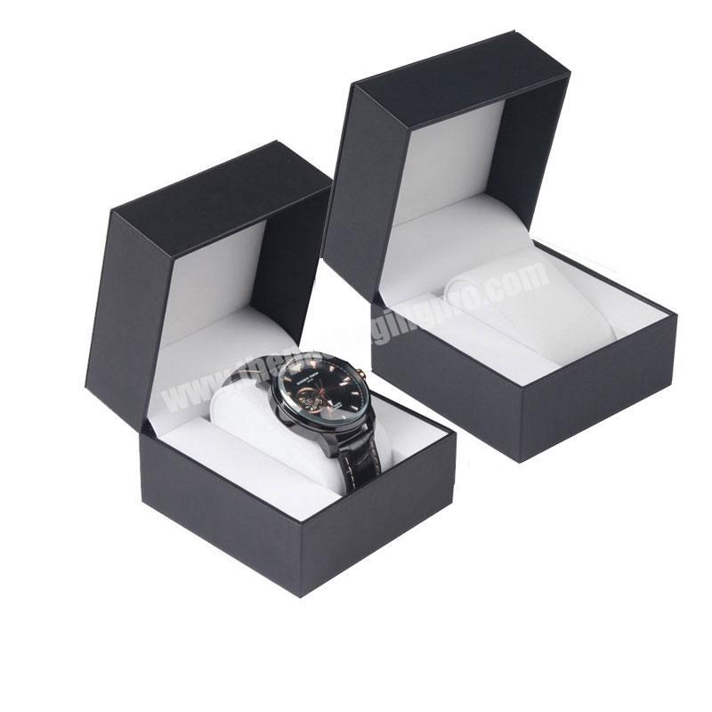Wholesale OEM High End Luxury Pu Leather Black Gift Box For Watch