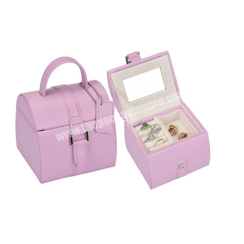 Factory price wholesale custom various specifications pu leather jewel ring box jewelry packaging with instock