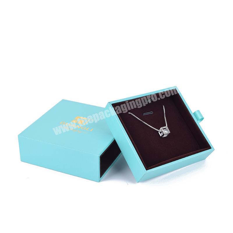 Custom Logo Luxury Plastic Slide Open Jewelry Packaging Box Necklace