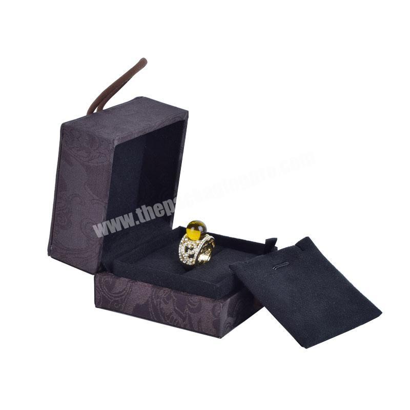 Best selling product custom velvet wooden packing box jewlery' luxury ring packaging box