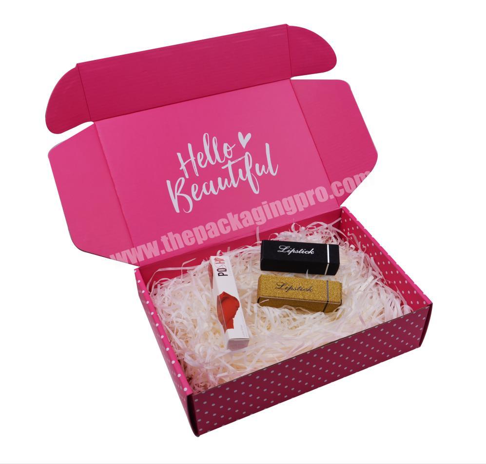 Costom corrugated paper lipstick makeup gift box