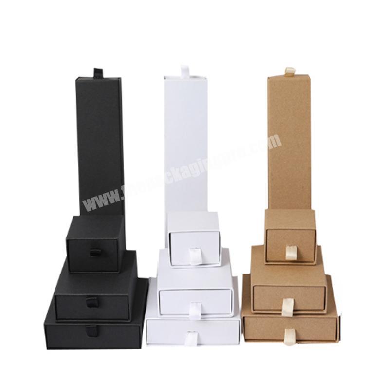 Empty cardboard drawer packaging jewelry gift box with foam insert for sale