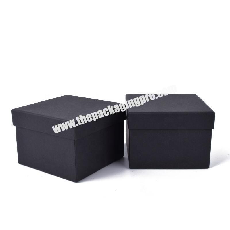 Custom-made box World cover folding gift box square high-grade hot stamping logo black gift box