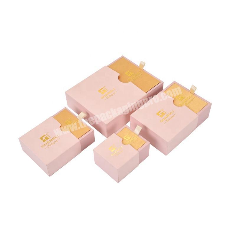 Professional Supplier Private Label Pink Custom Jewelry Gift Boxes With logo