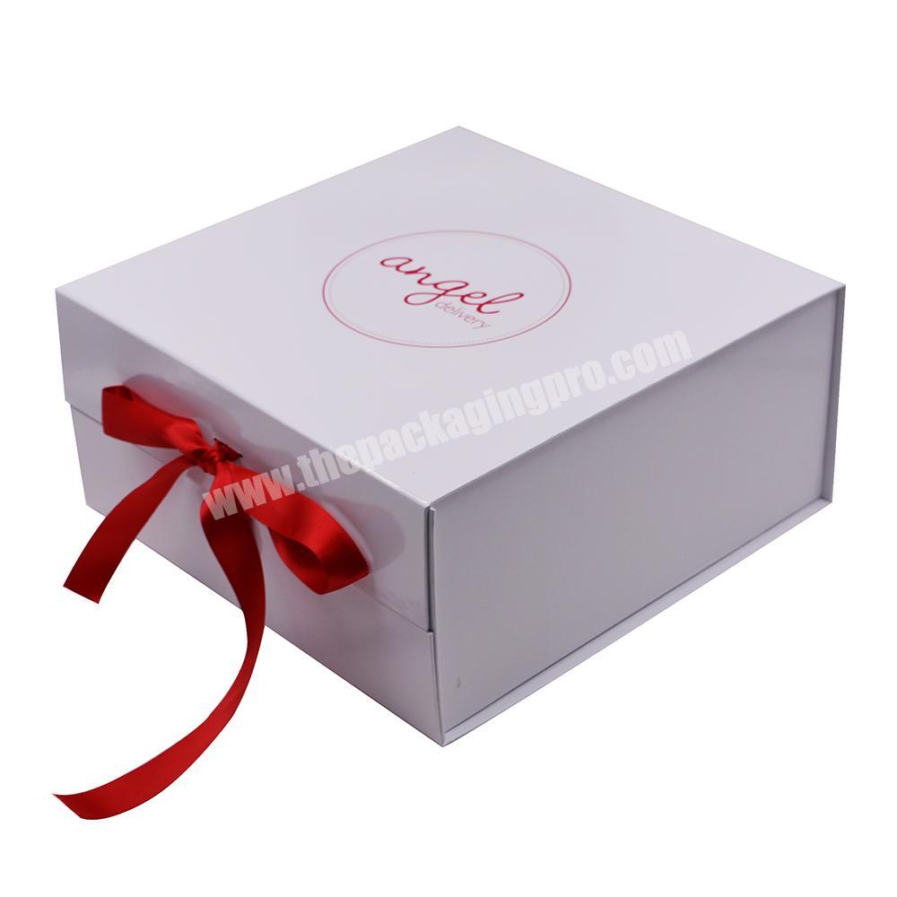 JINLIN Luxury Foldable Magnetic Gift Box Folding Paper Box with Ribbon for Baby Clothes Underwear Bra