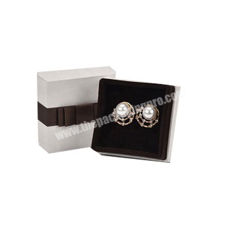High Quality Custom Logo White Paper Jewelry Packaging Box For Earring