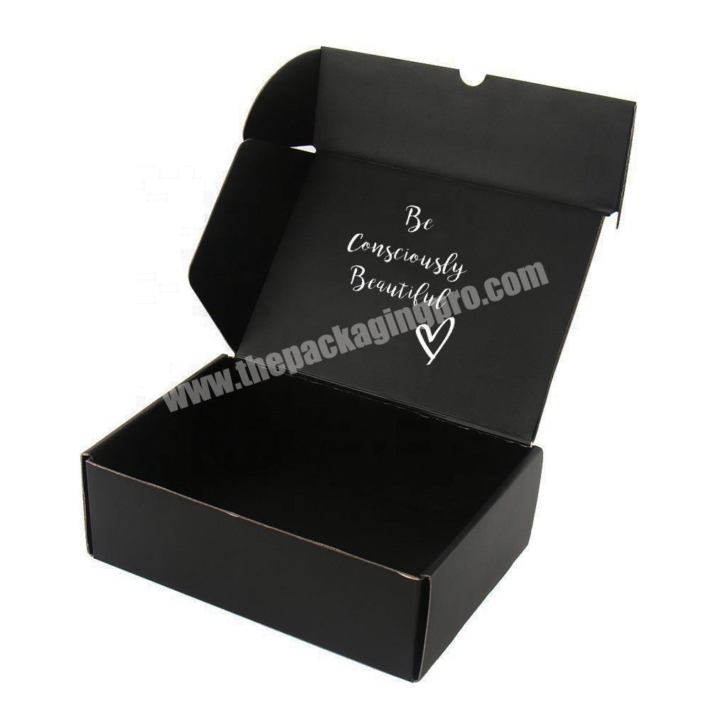 custom logo black box packaging mailer boxes for gift pack