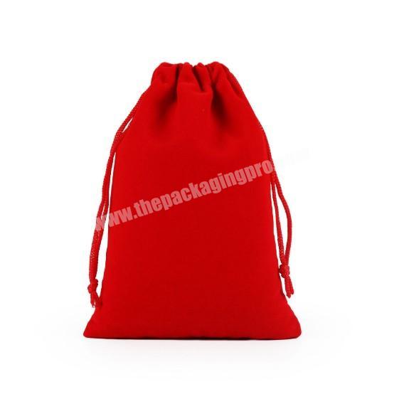 Cheap Red Large Velvet makeup Pouch Bag Packaging With Logo
