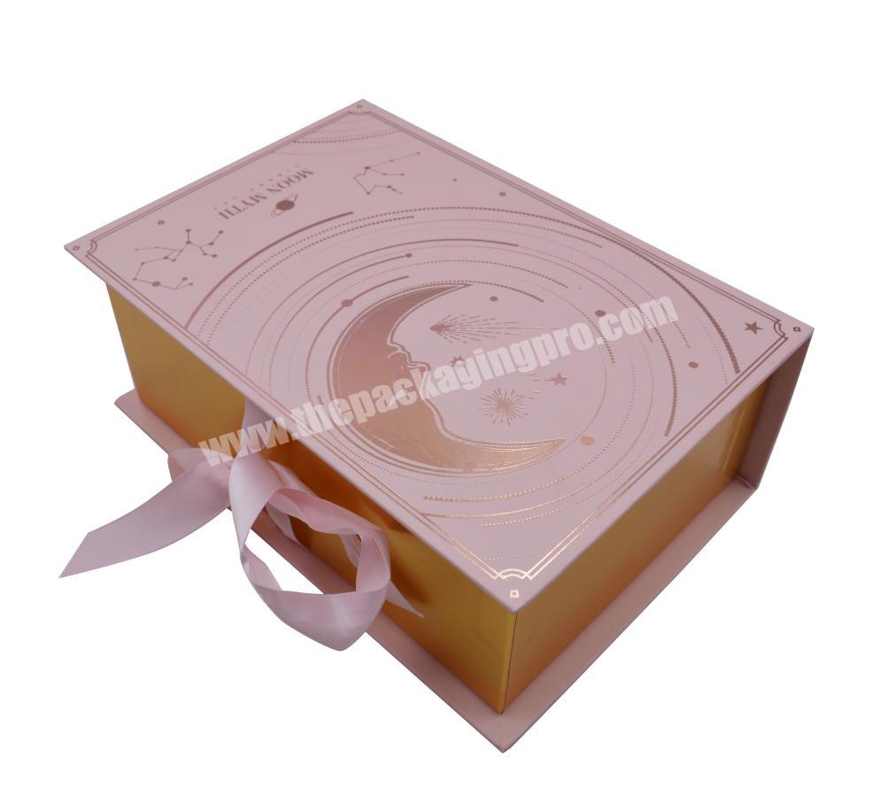 Custom logo rigid cardboard magnetic gift box for packaging