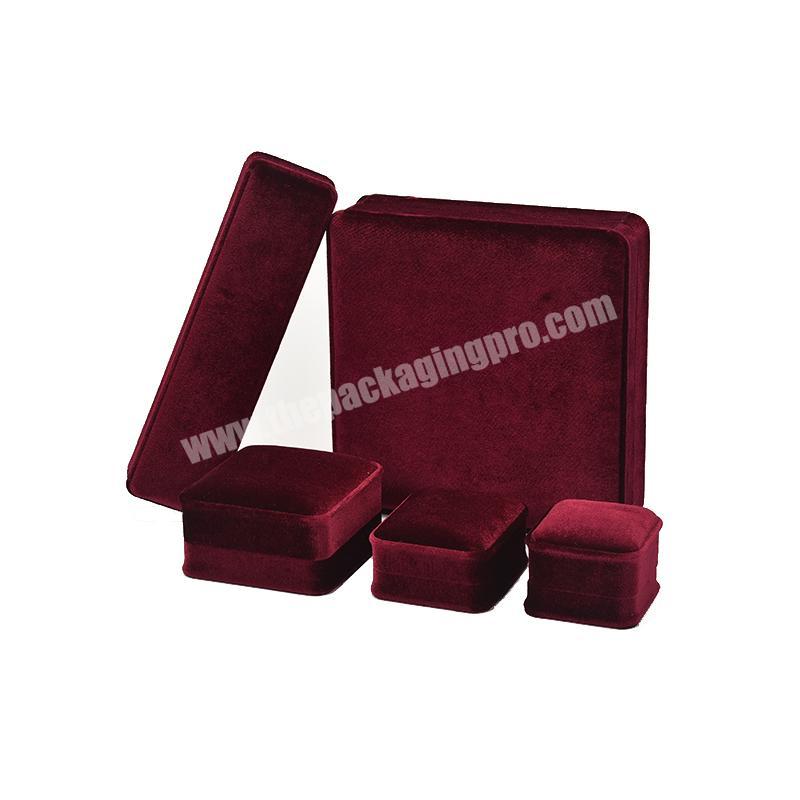 High-end wholesale plastic core velvet cover packaging boxes jewellery