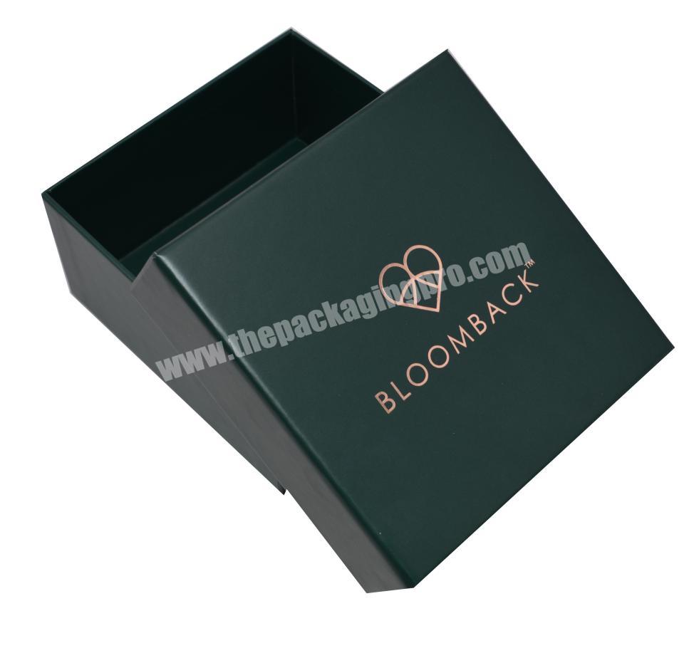 custom logo printed top lid and base box decorative jewelry gift boxes
