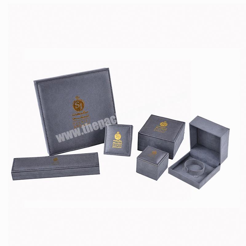 Custom High Quality PU Leather Jewelry Packaging Box Luxury Jewellery Gift Box for Rings Necklace Bracelet