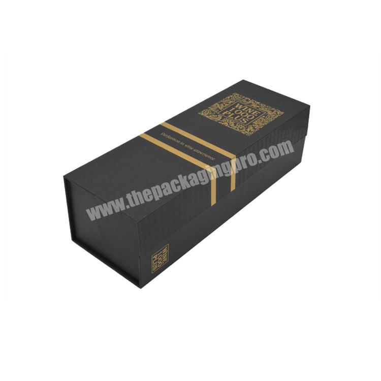 Custom Logo Cardboard Magnetic closure Packaging Whisky Champagne Wine Bottle Gift Box