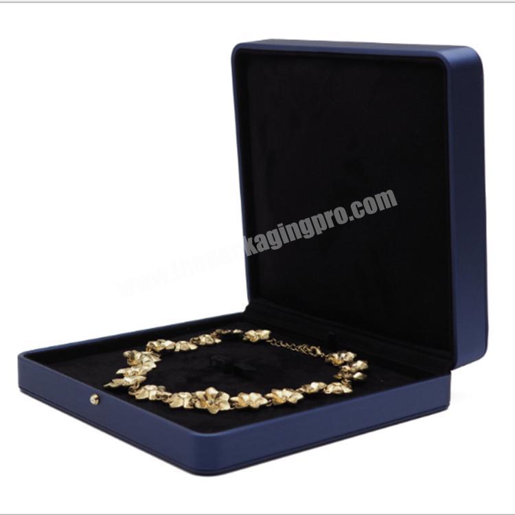 Necklace pearl folder leather large packaging custom logo printed jewelry boxes