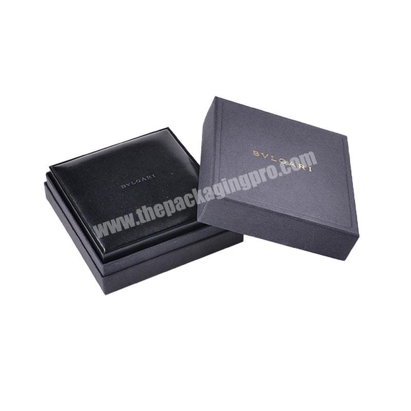 China supplier Custom wholesale jewelry boxes black leather Luxury jewelry box packaging