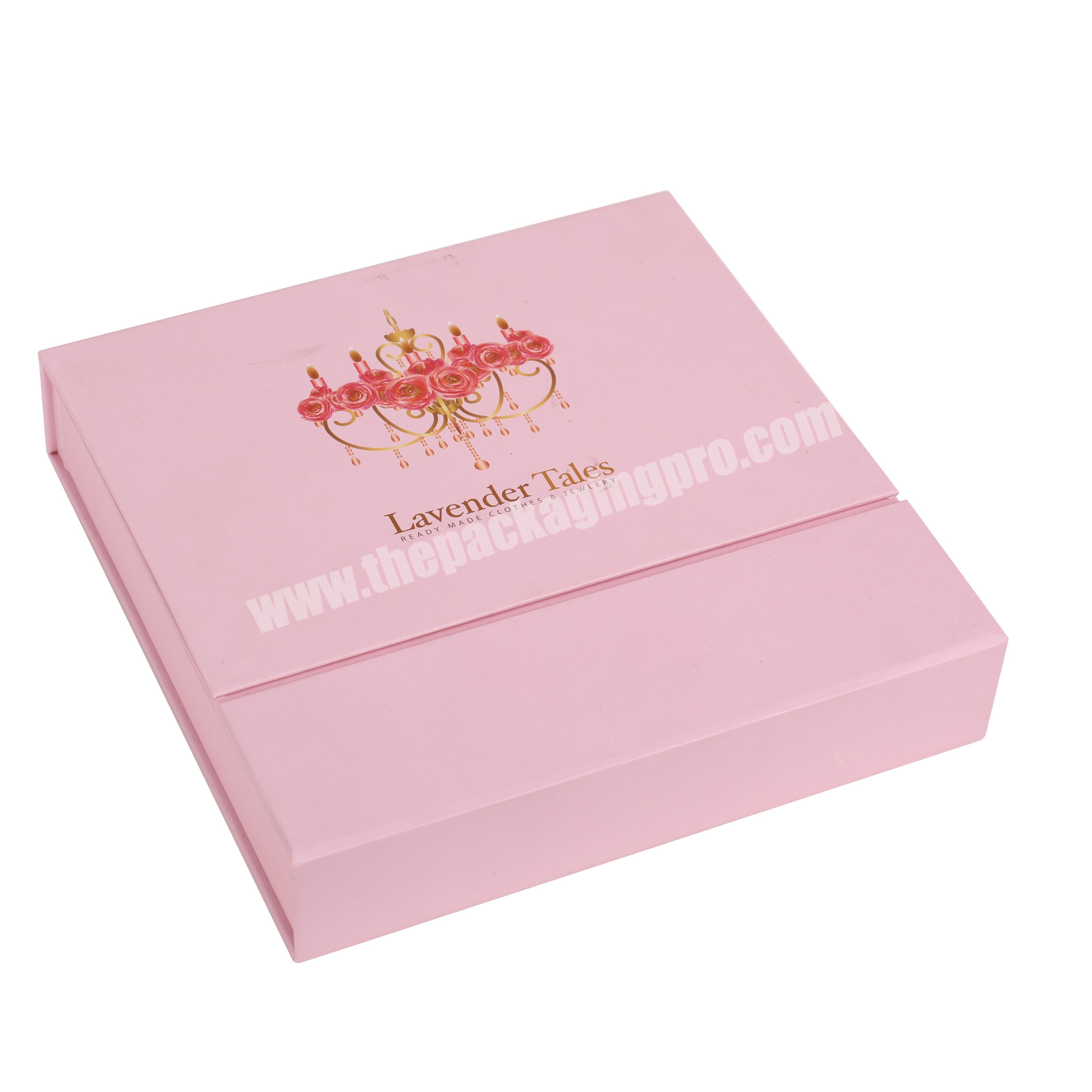 Custom Pink Jewelry Magnet Box With Many Compartments