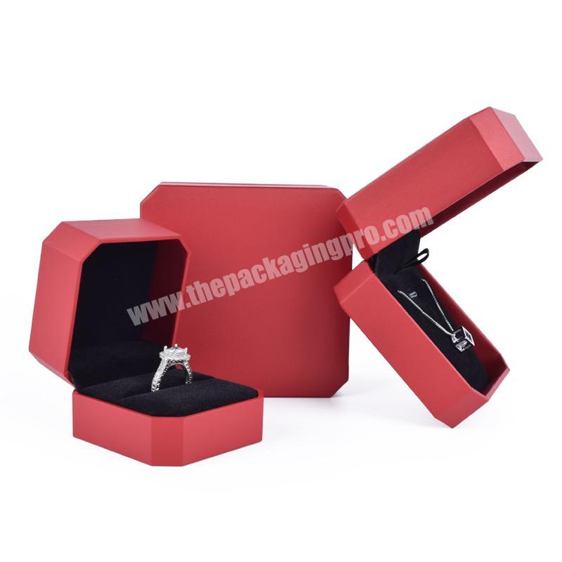 Oem necklace box jewelry plastic original red 7x9 cool customezied' jewellery box packaging