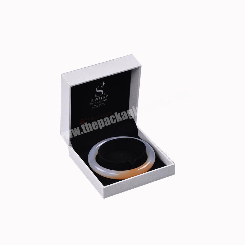 Wholesale Customized Logo Printed Luxury White Plastic Bangle Jewelry Gift Box
