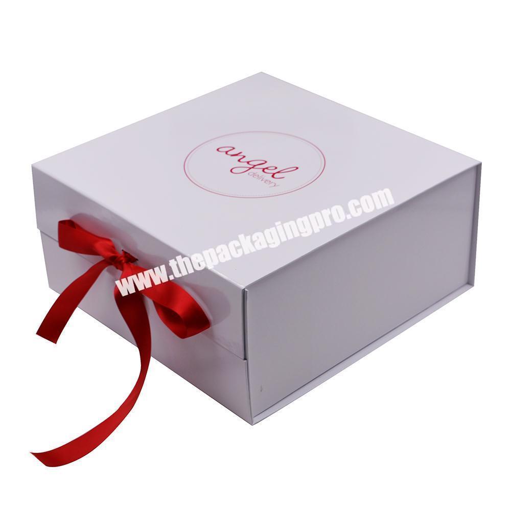 Custom Clothing Boxes Luxury Foldable Folding Gift Jewelry Paper Box Rigid Packaging With Ribbon Magnetic Closure For Underwear