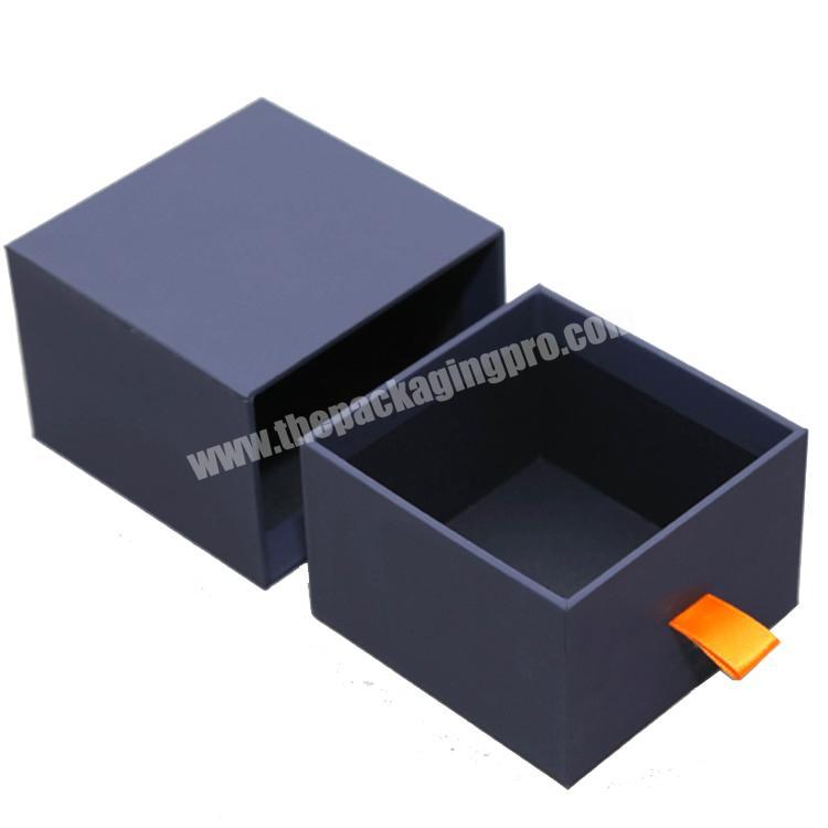 Paper plastic drawer packing jewelry box with logo