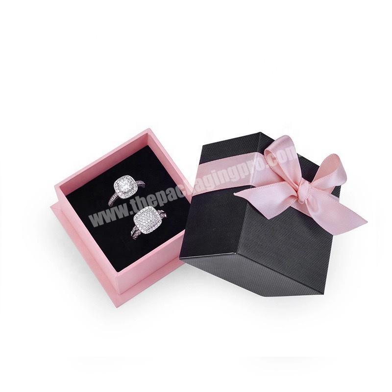 Custom logo paper gift ring jewellery packaging jewely box for jewelry
