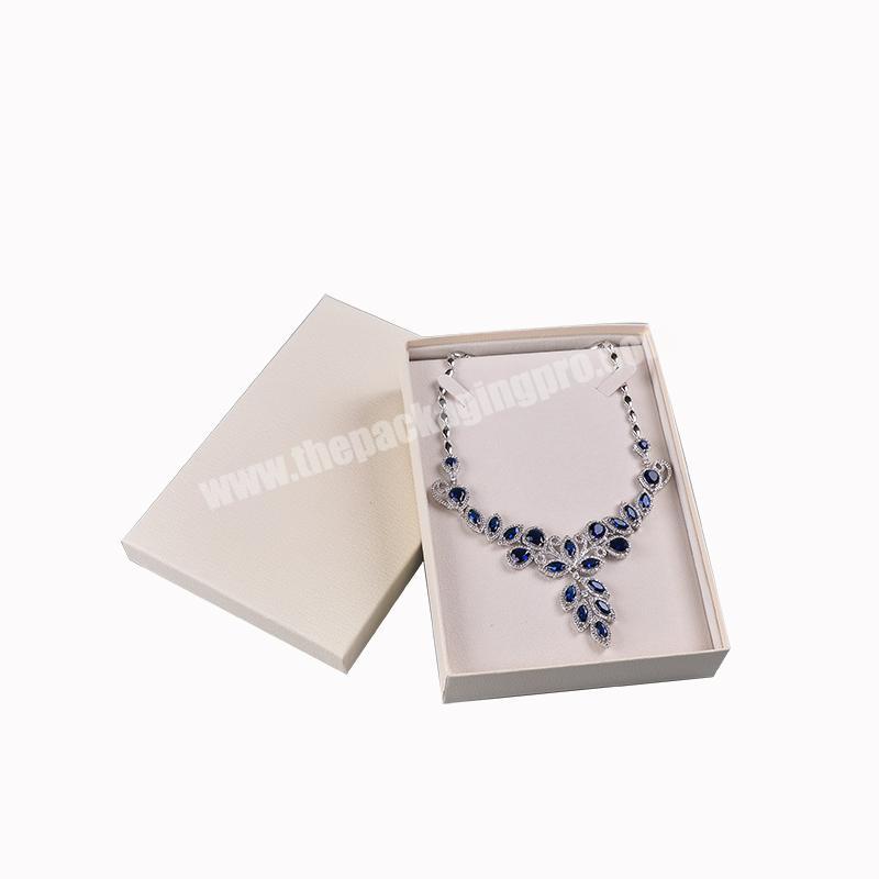 Custom Logo Printed White Box Lid And Base Packaging Jewellery Girls Jewelry Box