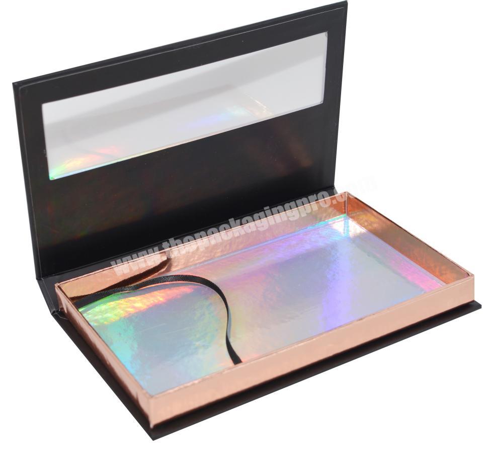 Custom logo packaging cosmetic eyeshadow box palette with magnetic lid