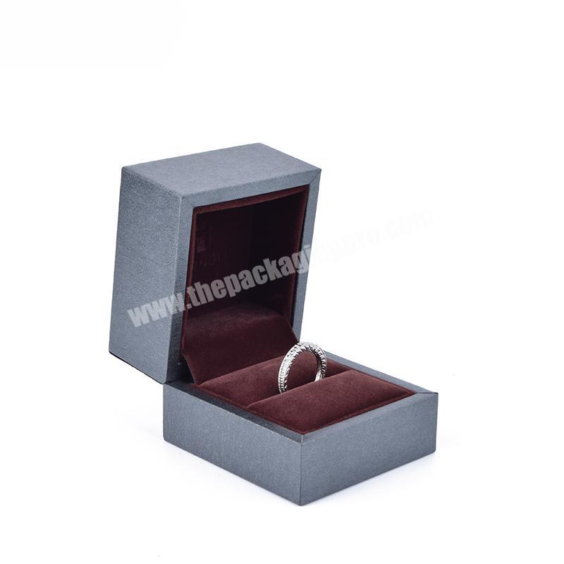 Luxury Custom Logo Printed Packaging Ring Holder Jewelry Box