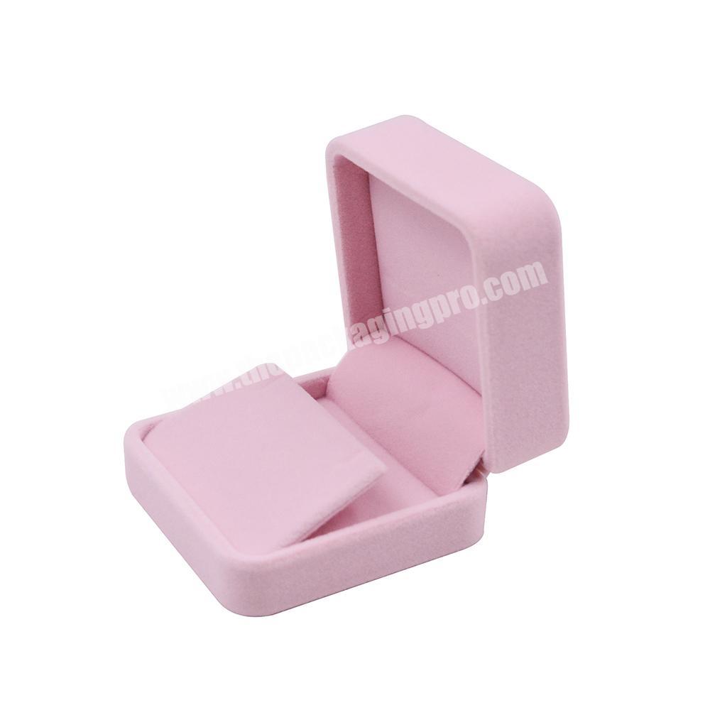 Custom Hot Sales Luxury Pink Jewelry Packaging Box Grey Board Paper Boxes For Small Gift Rings Earrings Necklaces
