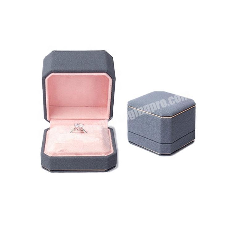 luxury octangle ring jewellery gift boxes packaging promotion pu leather custom jewelri' box travel jewelry box set