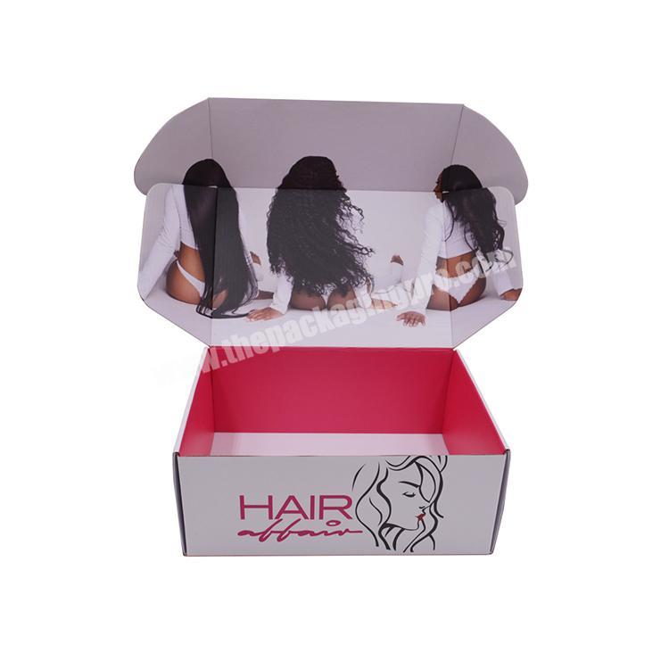 Custom Logo White Cardboard Printed Box Swimwear Wig Hair Extension Packaging Boxes for Perfumes Garments Clothes Hats Pants