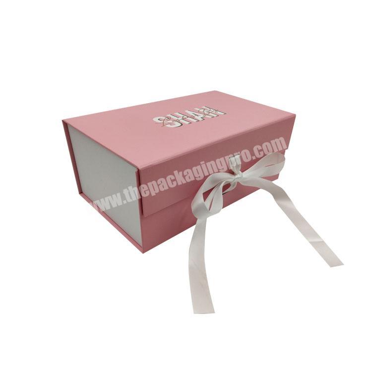 Custom gift boxes foldable folding paper box packaging for cosmetic makeup clothes garments